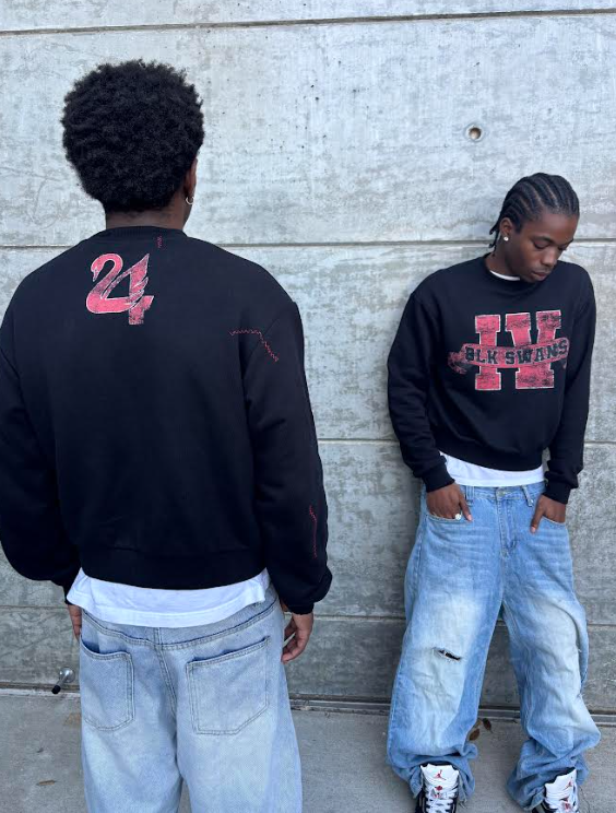 "BLK SWAN" Collegiate Crewneck